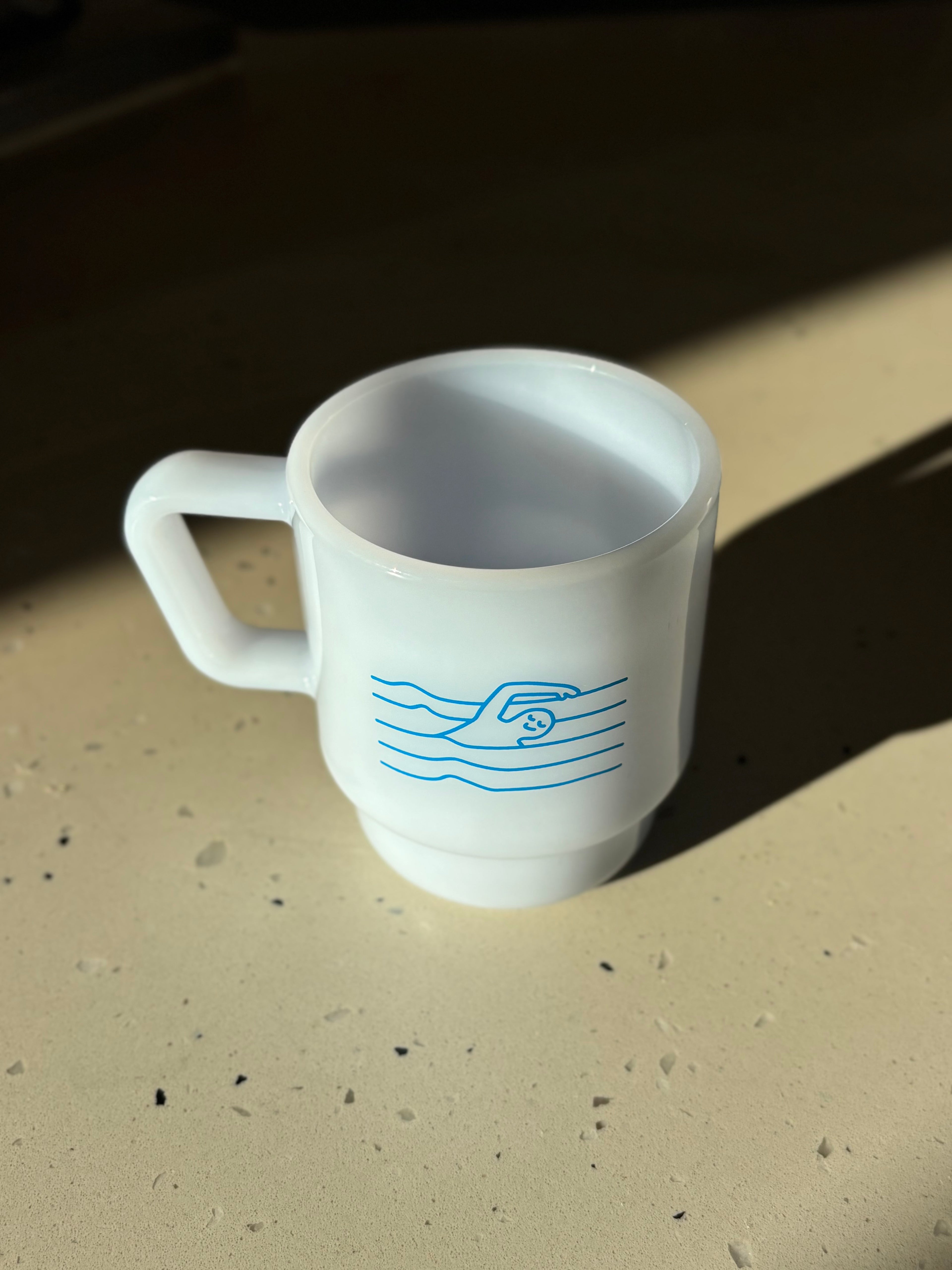 Neat Milk Glass Mugs